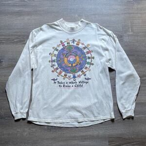 Vtg 1990's Takes A Village Child Abuse Prevention Long Sleeve T-Shirt Sz XL